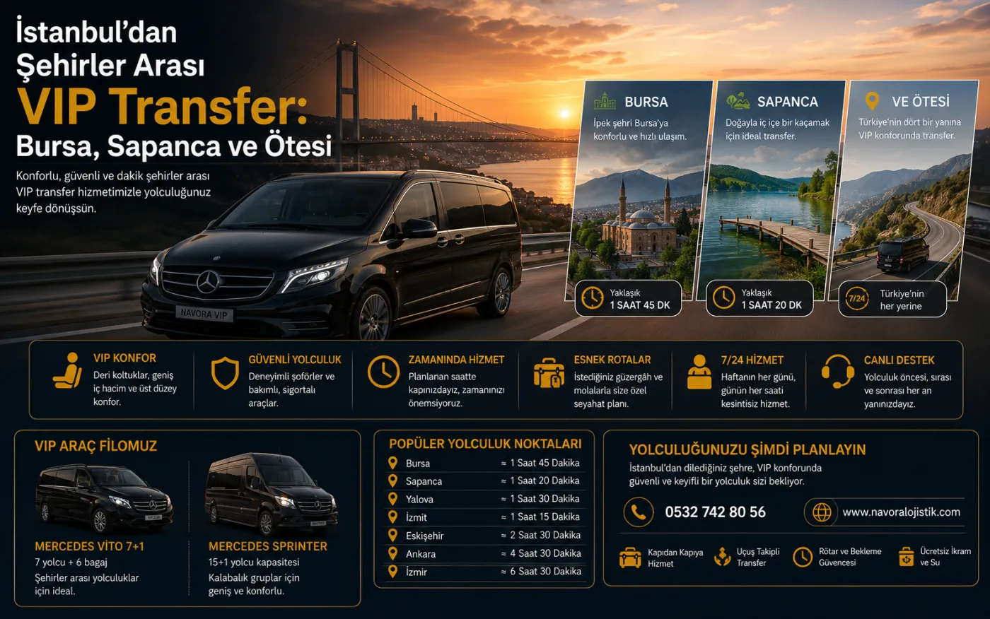 İstanbul’dan Şehirler Arası VIP Transfer: Bursa, Sapanca ve Ötesi