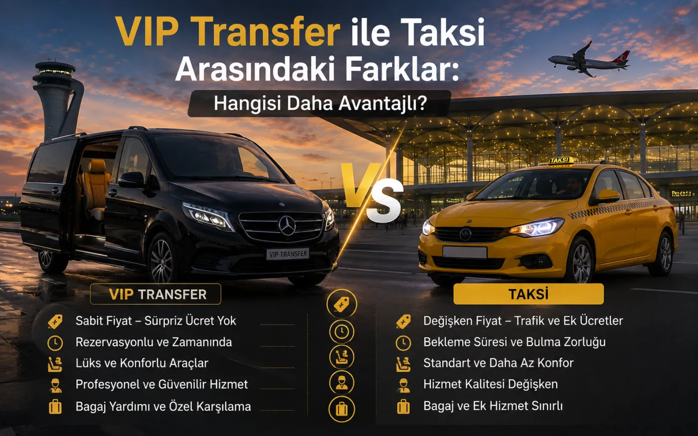 VIP Transfer ile Taksi Arasındaki Farklar: Hangisi Daha Avantajlı?